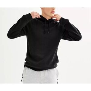 FLX Men's Urban Commuter 100% Cotton Black Pullover Hoodie Size M